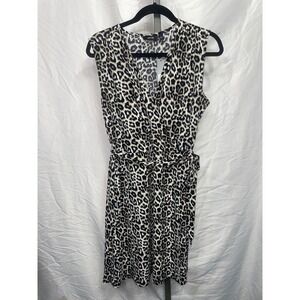 APT 9 Wrap Dress Leopard Print Sleeveless‎ Belted Midi Women's XL